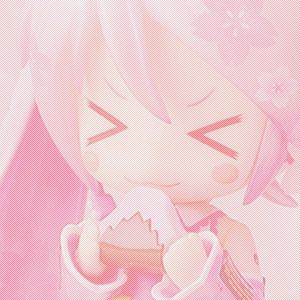 ur kool Pink Miku, Sakura Hatsune Miku, Pink Pfps, Miku Hatsune Chibi, Sakura Miku, Pink Anime, Miku Vocaloid, Cute Pfps, Miku Hatsune