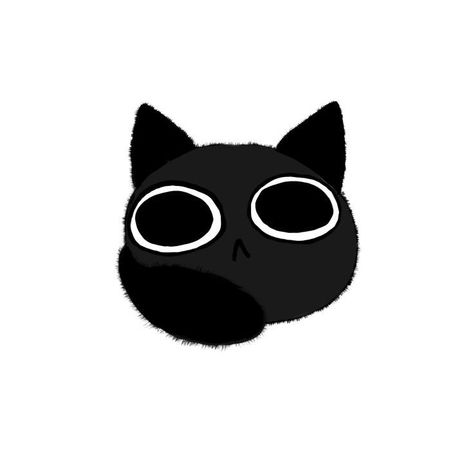 Little Drawings, Cartoon Cartoon, Black Cartoon, Cute Little Drawings, Cute Animal Drawings, Cartoon Cat, A Cat, Animal Drawings, Black Cat