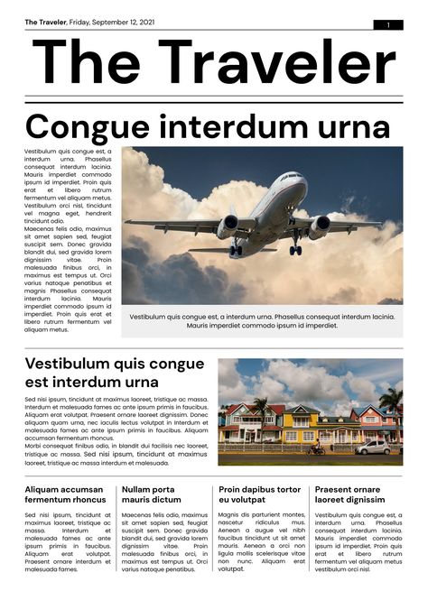 Tourism Newspaper Free Google Docs Template - gdoc.io Newspaper Layout, English Newspapers, Docs Templates, Newspaper Template, Newspaper Design, The Newspaper, Travel Articles, English News, Template Google