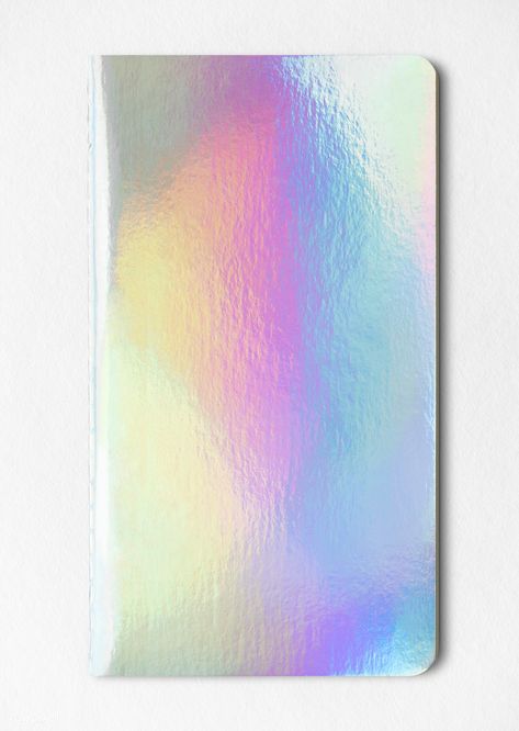 Blank colorful metallic notebook mockup | premium image by rawpixel.com / Ake #vector #vectoart #digitalpainting #digitalartist #garphicdesign #sketch #digitaldrawing #doodle #illustrator #digitalillustration #modernart #colorful Holographic Book Cover, Holographic Illustration, Colour Exploration, Catalog Design Inspiration, Reflective Art, Hologram Printing, Notebook Mockup, Hologram Colors, Holographic Paper