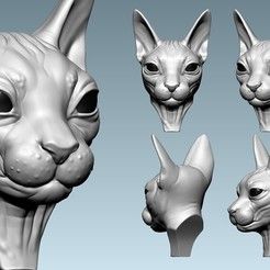 Ceramic Cat Face, Cat Face Sculpture, Cat Clay, Printer Design, Cat Game, Cat 3d, Polymer Clay Dragon, Stl File Format, 3d Printer Designs