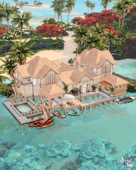 Sulani Homes Sims 4 No Cc, Sims 4 Sulani Mansion, Sims 4 Beach Mansion, Sims 4 Vacation Rental, Sulani Beach House Sims 4, Sims 4 Beach House Island Living, Sims 4 Summer House, Sims 4 Sulani Beach House, Sims Beach House