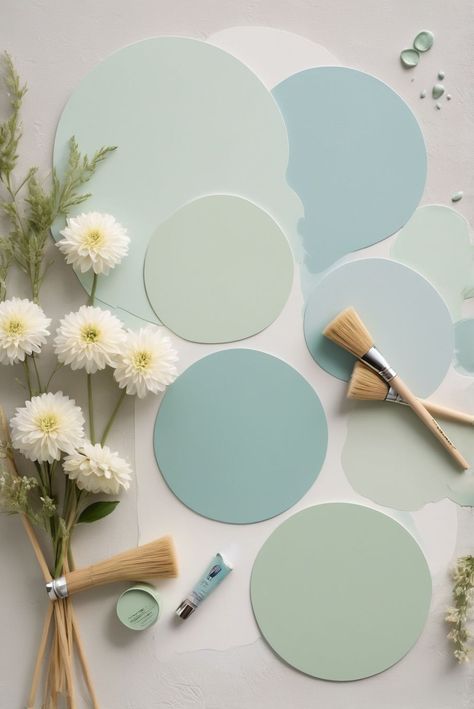 Explore the Top 5 Palettes using SW colors, Seafoam Green, and Amethyst to effortlessly elevate your room's interior design.
#ad  


#kitchen
#wallpaint2024
 #color2024
 #DIYpainting
 ##DIYhomedecor
 #Fixhome Seafoam Green Bathroom, Mint Color Palettes, Painting Kids Furniture, Ad Kitchen, Top Paintings, Accent Wall Colors, Popular Paint Colors, Sherwin Williams Colors, Eco Friendly Paint