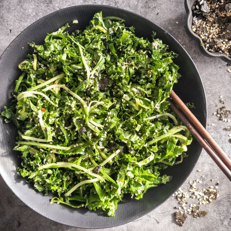 Seaweed salad without the seaweed. Super easy and so delicious. Easy Salad Recipes, Cucumber Salad, Easy Salads, Rice Vinegar, Red Pepper Flakes, Seaweed Salad, So Delicious, Vegan Gluten Free, Kale