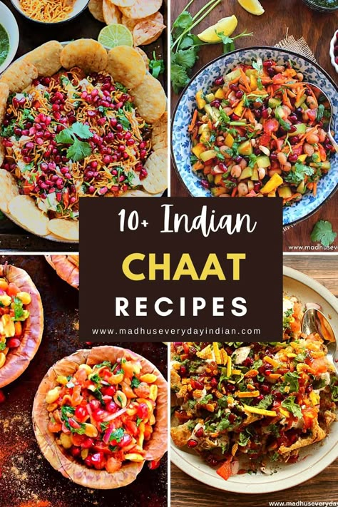 10 Indian Chaat Recipes - Madhu's Everyday Indian Chaat Party, Indian Chaat Recipes, Shrimp Thai, Street Food Indian, Healthy Indian Snacks, Indian Chaat, Chats Recipe, Street Food Recipes, Thai Soup