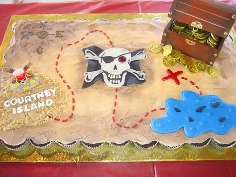 @Jennifer Moberly we could use this idea for the paper/map and run the red up the cake? Treasure Map Cake, Map Cake, Kids Pirate Party, Pirate Birthday Cake, Pirate Ship Cakes, Midnight Cravings, Island Cake, Pull Apart Cupcake Cake, Pirate Themed Birthday