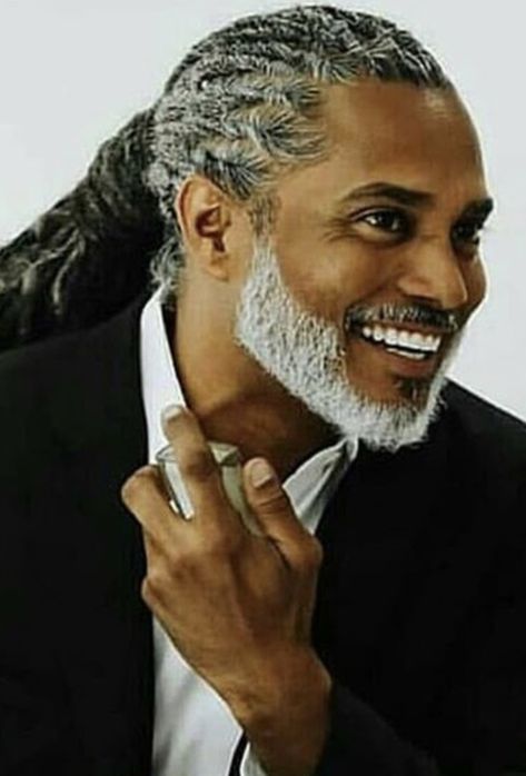 Grey Hair Black Man, Dreads Man, Mood 2024, Black Men Beard Styles, Dread Lock, Grey Hair Men, Black Men Beards, Dreadlock Hairstyles For Men, Grey Beards