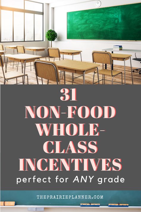 31 unique incentives and rewards for elementary, middle and high school classrooms. Many of these non-food rewards are free and can be a great list for PBIS committees looking for incentive ideas. Use these ideas to motivate students both individually and as a whole-class without candy or other food incentives. Rewards For High School Students Ideas, Student Incentives Middle, Free Pbis Incentives, Elementary Incentive Ideas, High School Prize Ideas, High School Incentives Positive Behavior, Office Incentive Ideas, Incentives For Middle School Students, High School Rewards