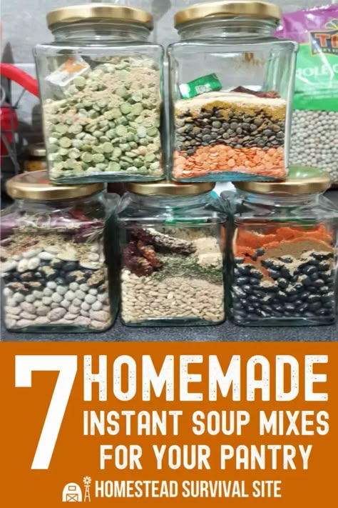 Dehydrated Soup Recipes, Dry Soup Mix Recipes, Homemade Soup Mix, Jar Soup, Mason Jar Soup, Mason Jar Mixes, Freeze Dried Vegetables, Dry Soup Mix, Gift Jars