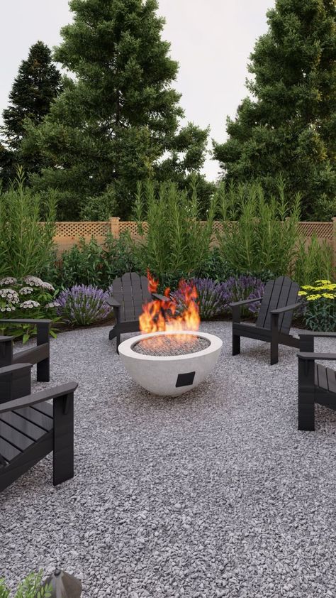 Fire Pit Landscaping Ideas, Fire Pit Landscaping, Backyard Plan, Backyard Oasis Ideas, Backyard Remodel, Outdoor Gardens Design, Backyard Fire, Home Landscaping, Backyard Garden Design