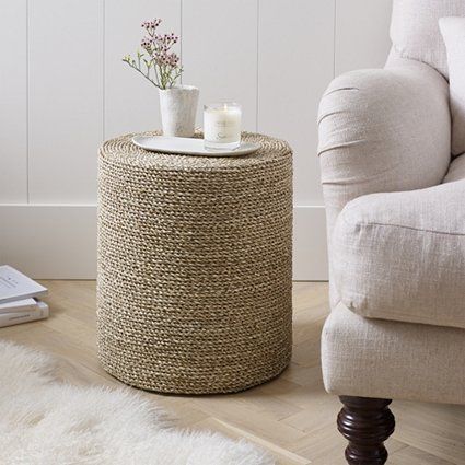 Chairs, Benches & Stools | Wooden & Upholstered | The White Company Rattan Stool, Velvet Footstool, Velvet Stool, Ceramic Stool, Natural Design, Ottoman Footstool, Bench Stool, White Company, Stool Chair