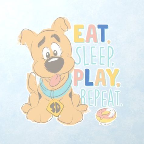 $30.85 | Puppy Scooby-Doo ""Eat, Sleep, Play, Repeat"" #scooby doo, mystery machine, scooby gang, cartoon, dog, eat sleep repeat, eat sleep play, baby scooby, puppy scooby, cute scooby Scooby Doo Nursery, Gang Cartoon, Scooby Gang, Scooby Doo Pictures, Holiday Cartoon, Mystery Machine, Adorable Puppy, 2nd Baby, Baby Boy Rooms