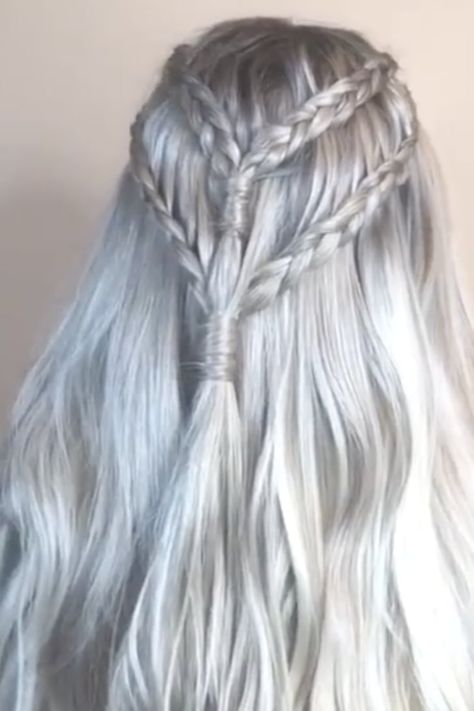 Mother Of Dragons Hairstyles, Mother Of Dragons Hair, Dragon Hairstyles, Steampunk Viking, Mermaid Hairstyles, Japanese Hair Care, Hair Dues, Dragon Hair, Side Swept Braid