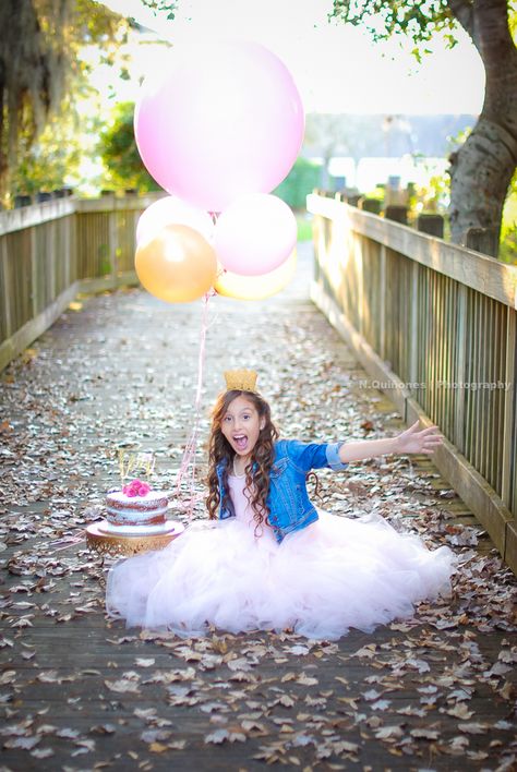 Central Florida Birthday photoshoot taken by @N.QuinonesPhotography on Instagram. 10year old photoshoot | Kids photoshoot | tutu skirt | jean skirt | crown | Balloons / Cake smash photoshoot 8 Year Birthday Photoshoot Ideas, Turning 10 Photoshoot, Double Digit Photo Shoot, 10 Yr Birthday Photoshoot, 10 Birthday Photoshoot, 7 Year Photo Shoot Picture Ideas, Tenth Birthday Photoshoot Ideas, 10 Year Photo Shoot Birthday, 9th Birthday Photoshoot Ideas