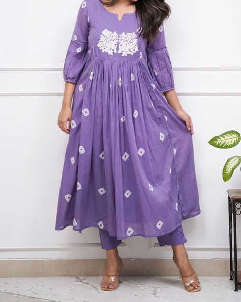 ✨NEW ARRIVALS✨ "Let your gorgeous inner Diva shine in this premium mul cotton lilac purple embroidery dress"💃 🌸Visit our store for latest collection..... 🌸Dm us for more details..... In-store and online, we invite you all to shop your heart out!! [Ethnic Wear, Desi Fashion, Rakhi Outfit, Fashion Reel, Fashion Inspo, outfit of the Day, Festive wear, traditional wear, office wear, style inspo] #kyrawearyourstyle #reelviral #ethnicfashion #newarrivals #indianattire #traditionalwear #rakhis... Mul Cotton Dresses, Purple Embroidery, Festive Wear, Inspo Outfit, Indian Attire, Traditional Wear, Desi Fashion, Lilac Purple, Embroidery Dress