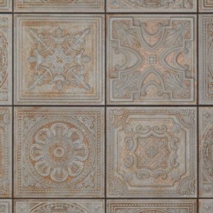 Vintage Tin Tile Backsplash Kitchen, Antique Kitchen Backsplash, Vintage Backsplash, Kitchen 2025, Antique Tin Ceiling Tile, Ceiling Solutions, Fireplace Facade, Furniture Redos, Patterned Wall