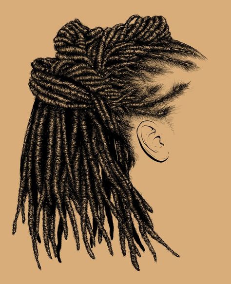 these intricate illustrations of black women’s hair promote self-love - i-D Braids Drawing, Afro Braids, Natural Hair Art, Drawing Hair, Afro Art, Women Art, Black Women Art, Hair Art, A Drawing