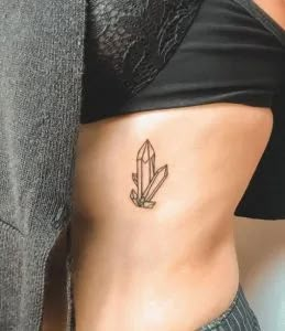 Small Crystal Tattoo Ideas, Small Crystal Tattoo, Crystal Tattoo Design, Crystal Tattoo Ideas, Crystal Ball Tattoo, Crystal Tattoos, Small Thigh Tattoos, Gem Tattoo, Crystal Tattoo