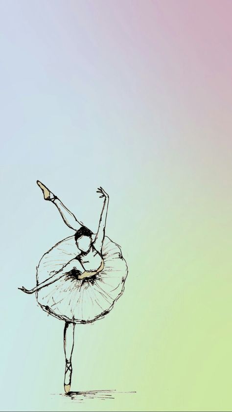 Cute Dance Wallpapers, Dancer Wallpaper Aesthetic, Ballet Wallpaper Iphone, Dance Wallpapers, Dance Drawings, Dancing Sketch, Ballerina Wallpaper, Iphone Backrounds, Dancer Things