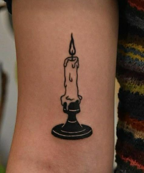 Small Victorian Tattoo, Candle Tattoo Sketch, American Traditional Tattoo Inspiration, Witchy Patchwork Tattoo Sleeve, Witchy Candle Tattoo, Witchy Patchwork Tattoo, Candle Flame Tattoo, Coffin Sketch, Small Coffin Tattoo