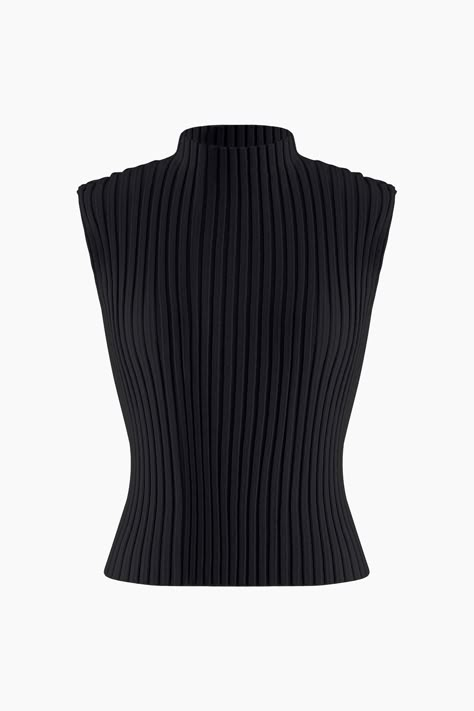 COLOR: BLACK DETAILS Ribbed knit fabric Cropped length Slim fit Mock neckline Sleeveless design 50% Viscose, 30% Nylon, 20% Polyester Please refer to the care label for garment care instructions SIZE & FIT: runs TTS, model wears size S MODEL INFO: HEIGHT 5’5, WAIST 24in, BUST 32in Uga Gameday Outfit, High Neck Sleeveless Top, Black Knit Top, Red Mini Skirt, Ribbed Knit Fabric, Knit Tank Top, Ribbed Knit Top, Ribbed Crop Top, Gameday Outfit