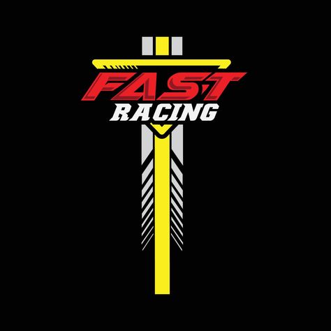 fast racing logo background design, automotive vehicle repair, suitable for screen printing, stickers, banners, teams, companies Race Logos Design, Logo Racing Design, Racing Logo Design, Logo Background Design, Background Racing, Rakel Sablon, Bike Stickers Design Ideas, Bike Modification, Motorcycles Logo Design