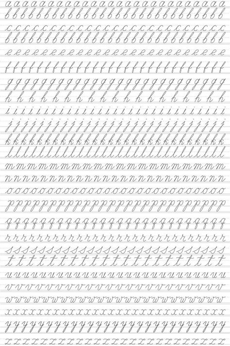 Penmanship Worksheets, Handwriting Template, Cursive Writing Practice Sheets, Cursive Worksheets, Struktur Teks, Handwriting Practice Paper, Hand Lettering Practice Sheets, Cursive Handwriting Worksheets, Learning Cursive