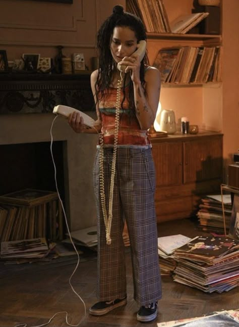 Zoe Kravitz Style, Zoe Isabella Kravitz, Nick Hornby, Zoe Kravitz, Baggy Trousers, Come Undone, High Fidelity, Top Five, Winter Fits