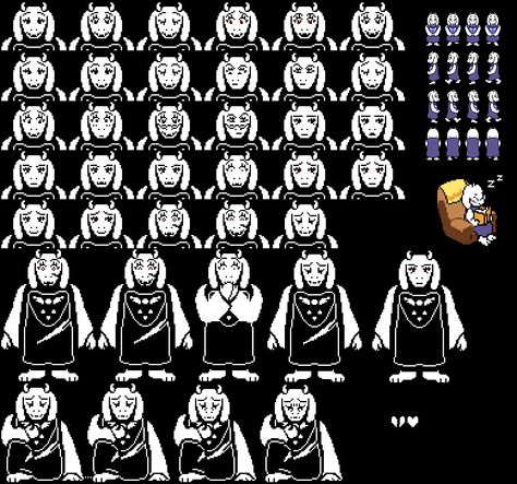 Toriel spritesheet taken from online since other people did all the hard work already :0 How To Draw Toriel, Toriel Fanart, Undertale Pixel Art, Muffet Undertale, Undertale Toriel, Toriel Undertale, Undertale Cosplay, Perler Ideas, Undertale Drawings