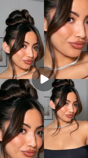 alegria jimenez on Instagram: "A 3 strand bun updo made easy ✨

#hairtutorials #buntutorial #updohairstyles #holidayhairstyle #easyhairstyles #haireducation #hairgoals #hairstylist #hairoftheday" Bun With Two Strands Out, Chinese Bun Hairstyle, Chinese Hair Bun, Chinese Bun, Bun Updo, Chinese Hair, Bun Tutorial, Bun Hairstyle, Holiday Hairstyles