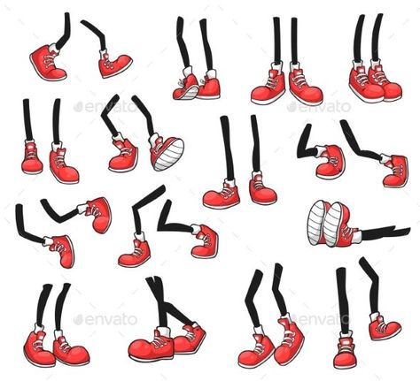 Isolated Cartoon Legs Human Comic Feet in Shoes Cartoon Legs, Feet Drawing, Sneakers Drawing, Cartoon Clouds, Cartoon Shoes, Shoes Illustration, Creative Drawing Prompts, Shoes Drawing, Gesture Drawing