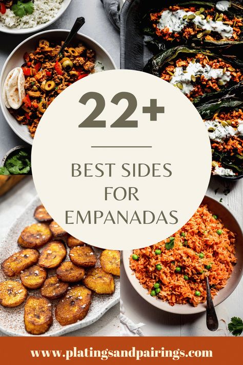 Wondering what to serve with empanadas for dinner? Look no further! I’m here to answer the question with these 22+ delicious side dishes. Find what you want to make in a hurry! What Side Dish Goes With Empanadas, Empanada Dinner Sides, Side Dish For Empanadas, Empanadas Side Dish, Sides For Empanadas Dinners, Empanada Side Dishes, What To Serve With Empanadas, Argentina Side Dishes, Latin Side Dishes