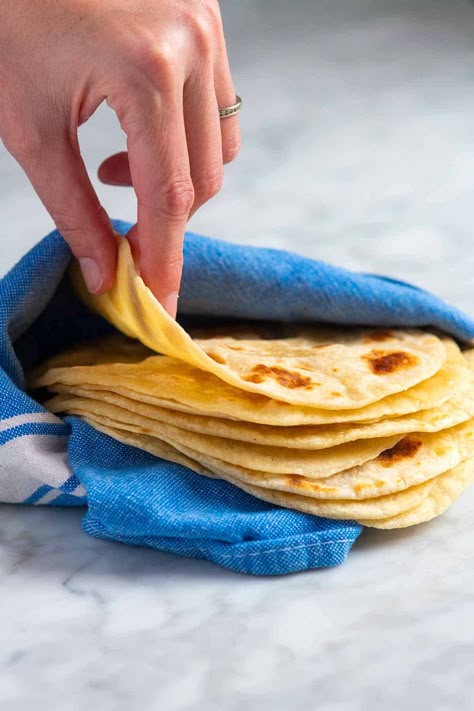 My homemade flour tortillas are incredibly soft and pliable, perfect for folding and wrapping your favorite fillings. You only need 4 simple ingredients for this incredibly delicious tortilla […] Soft Flour Tortillas, Uncooked Tortillas, Kamut Flour, Inspired Taste, How To Make Flour, Tortillas Recipe, Homemade Flour, Recipes With Flour Tortillas, Homemade Flour Tortillas