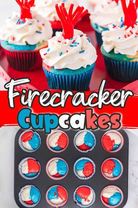 Fourth Of July Snacks For Preschoolers, Dessert Recipes Fourth Of July, Kid 4th Of July Food, Forth Of July Sweets, 4th July Cupcakes Ideas, 4th Of July Kids Desserts, Cute Fourth Of July Desserts, 4th Of July Foods For Kids, 4 Th Of July Cupcakes