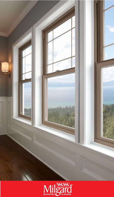 Home Window Ideas, Modern Windows Design, Milgard Windows, Interior Window Trim, Vinyl Replacement Windows, Single Hung Windows, Home Window, Interior Windows, Window Ideas