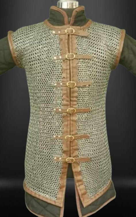 Chainmail Shirt , 9 Mm Flat Riveted With Washer , Sleeveless Chainmail Shirt , Hauberk for , Valentines Gifts - Etsy Canada Fantasy Chainmail, Chainmail Hauberk, Chainmail Shirt, Chainmail Armor, Leather Shirt, Chain Mail, Adult Costumes, Washer, Valentine Gifts