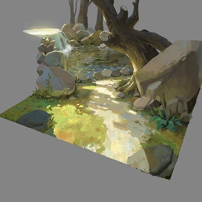 Digital Painting Study, Environment Study Reference, Digital Environment Art, Digital Art Environment, Lighting Reference Environment, Background Study Reference, Background Art Tutorial, 3d Environment Concept Art, Nature Concept Art