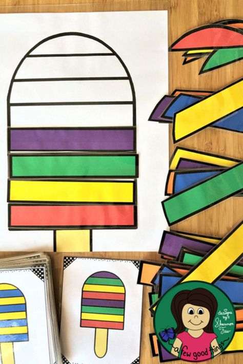 A fun addition to your Summer Math center.  Make the patterns on the cards.  Patterns abab, abcd, aab, aabb, abb, abc, aabc, aaab, abbb and abcc. Ab Pattern Activities Preschool, Ab Patterns Preschool, Ab Pattern Activities, Ab Pattern, Abb Patterns, Ab Patterns, Abc Patterns, Free Preschool Printables, Summer Math