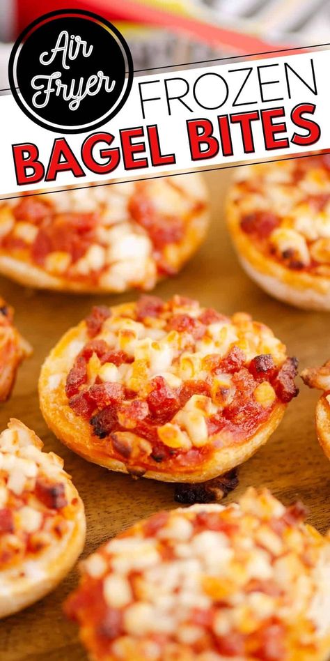 Check out our guide on how to cook Bagel Bites in the Air Fryer for an easy lunch or after school snack in less than 10 minutes! Bagel Bites In Air Fryer, How To Make Bagels, Bagel Bites, Pizza Snacks, After School Snack, Quick And Easy Appetizers, School Snack, Party Food And Drinks, Easy Lunch