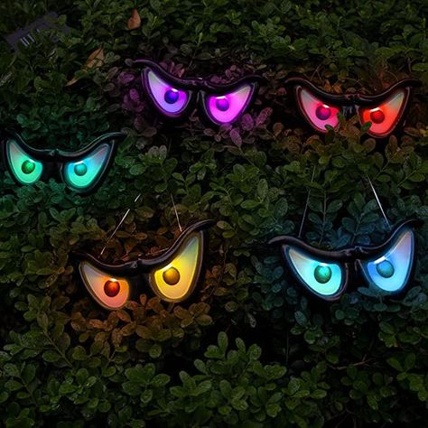 Halloween Outdoor Decoration, Spooky Eyes, Creepy Ghost, Eye Decor, Halloween Garden, Led Color Changing Lights, Halloween Outdoor, Indoor String Lights, Halloween Yard Decorations