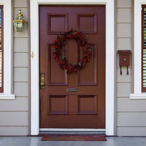 15 Stunning Front Doors — The Family Handyman Brown Front Doors, Painted Outdoor Furniture, Red Front Door, Front Door Paint Colors, Black Front Doors, Pvc Door, Door Paint Colors, Wood Front Doors, Painted Front Doors