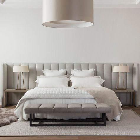 Create the perfect relaxed bedroom with the @thesofaandchair company’s ‘Provence’ luxury bed. An extra-large fluted headboard wraps round… Luxury Beds, Luxe Decor, Sanctuary Bedroom, Relaxing Bedroom, Bedroom Bed Design, Master Bedrooms Decor, Contemporary Bedroom, Modern Bed, Minimalist Bedroom