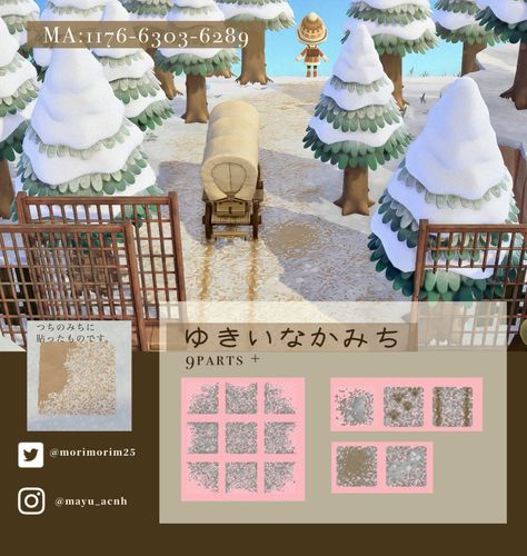 Acnh Christmas Code, Acnh Winter, Acnh Path, Cottagecore Winter, Christmas Island, Path Design, Winter Cottage, New Animal Crossing, Animal Crossing Game