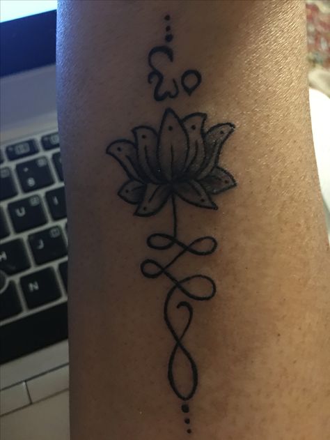 Lotus Tatto with Om in Telugu Telugu Tattoo, Om Tattoo, Tatting, Lotus, Tattoos, Quick Saves