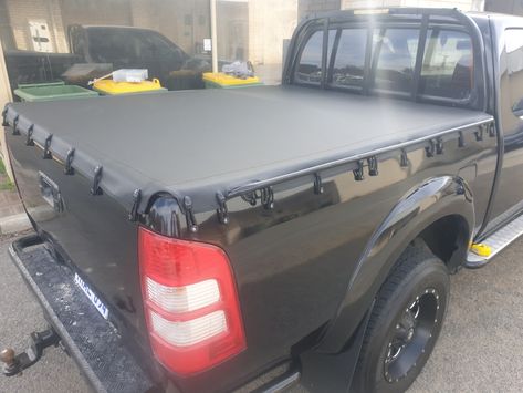 Classic tonneau cover for this Ford ute.  This tonneau followed our traditional style with bungi loops and a centre support bar to help reduce water pooling. 🤙 Tacoma Build, Truck Topper, Ute Canopy, Truck Toppers, Tonneau Cover, Camping Equipment, Caravan, Traditional Style, Jeep