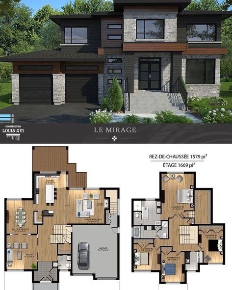 2 Storey House Design Modern Floor Plans 3 Bedrooms, Modern House Floorplan 2 Story, Dark Modern House Floor Plan, Industrial House Floor Plans, 100 Sqm House Design 2 Storey Floor Plan Modern, Sims House Inspo Exterior, House Layouts 2 Story Modern, Medium Modern House, 2 Story Modern House Plans