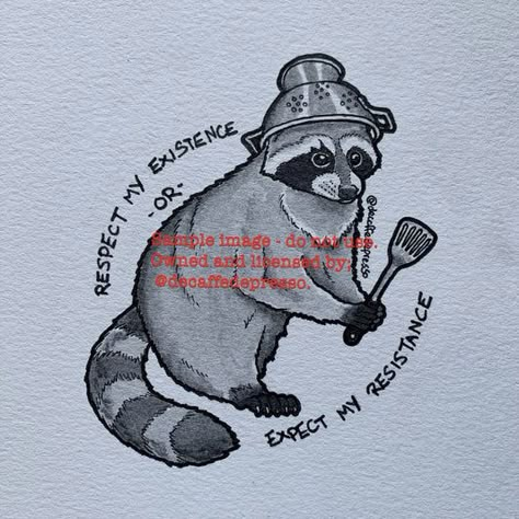 Racoon Tattoo, Raccoon Drawing, Raccoon Tattoo, Raccoon Art, Panda Tattoo, Knife Tattoo, Western Tattoos, Traditional Tattoo Sleeve, Flash Tattoo Designs