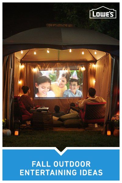 Home Movie Theaters, Backyard Movie Theaters, Backyard Movie Party, Theatre Seating, Eco Construction, Outdoor Movie Theater, Diy Gazebo, Screened Gazebo, Backyard Movie Nights