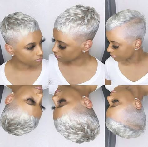 Blonde Hair Short Cut, Blonde Short Hairstyles, Short Platinum Hair, Hair Color Grey Silver, Hairstyle Aesthetic, Short Platinum Blonde Hair, Best Short Hair, Alopecia Hairstyles, Short Hair Designs