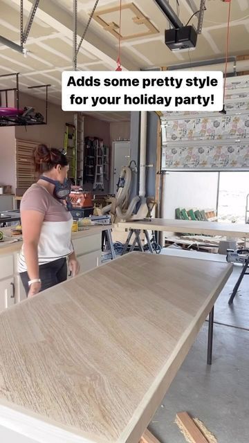 Diy Wood Top For Folding Table, Wood Folding Table, Table Top Covers, Plank Table, Diy Table Top, Folding Tables, Diy Thanksgiving, Construction Projects, Plastic Tables